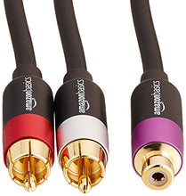 Carica l'immagine nel visualizzatore di Gallery, AmazonBasics - Adattatore RCA a Y, 2 maschi verso 1 femmina, 30,5 cm
