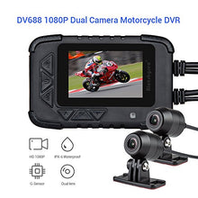 Carica l'immagine nel visualizzatore di Gallery, Blueskysea DV688 motorcycle Dash Cam 1080p Dual Lens Dashcamera per auto
