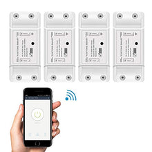 Carica l'immagine nel visualizzatore di Gallery, WiFi Smart Switch Google Home e App Controllo, AOZBZ Telecomando Senza 4 Pack - Ilgrandebazar