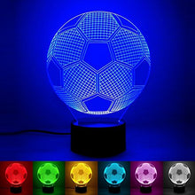 Carica l'immagine nel visualizzatore di Gallery, luce di notte del calcio 3D LED, lampada visiva dell'illusione ottica - Ilgrandebazar