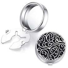 Carica l'immagine nel visualizzatore di Gallery, HONEY BEAR Retro Modello scolpito Gemelli Copri Bottoni per Nero Con Argento - Ilgrandebazar