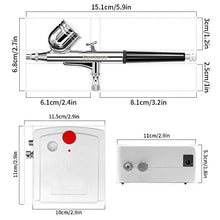 Carica l'immagine nel visualizzatore di Gallery, Gocheer 100-250V Mini Kit aerografo Professionale compressore Set... - Ilgrandebazar