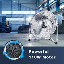 Carica l'immagine nel visualizzatore di Gallery, Aigostar Clover 33QNV - Ventilatore da Pavimento 110 W，Cromato. Testa 45cm