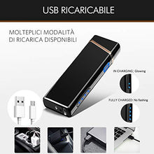 Carica l'immagine nel visualizzatore di Gallery, Accendino Elettrico, USB Ricaricabile Antivento... - Ilgrandebazar