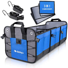 Carica l'immagine nel visualizzatore di Gallery, Starling's - Organizer organizer per bagagliaio, auto, 3 Scomparti, Blu.