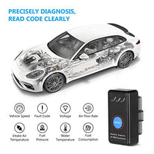 Carica l'immagine nel visualizzatore di Gallery, OBD2 Bluetooth 4.0, Smaier OBDII Nuova Versione Diagnosi per Auto, Mini...
