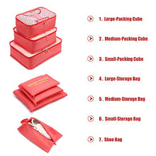 Carica l'immagine nel visualizzatore di Gallery, Organizzatori da Viaggio,LOSMILE Organizer Valigie Set di 7, Rosso Anguria