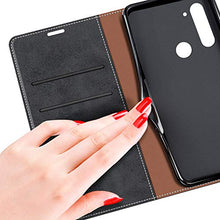 Carica l'immagine nel visualizzatore di Gallery, MOBESV Custodia Motorola Moto G8 Power Lite, Cover a Libro Nero/Blu
