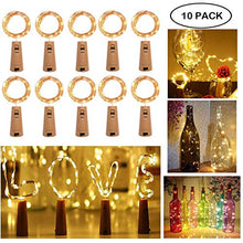 Carica l'immagine nel visualizzatore di Gallery, [10 Pezzi] Luci per Bottiglia Natalizie, Yompz 2M 20 LED di 10 Pezzi