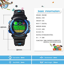 Carica l'immagine nel visualizzatore di Gallery, Orologio da bambini per ragazzi, orologio polso impermeabile 5 ATM con... - Ilgrandebazar