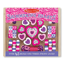 Carica l'immagine nel visualizzatore di Gallery, Melissa &amp; Doug- Cuori Luccicanti Set di Perline in Legno, Multicolore - Ilgrandebazar