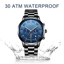Carica l'immagine nel visualizzatore di Gallery, LIGE Orologio da uomo Moda casual Cronografo multifunzione al quarzo blu... - Ilgrandebazar