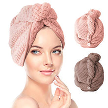 Carica l'immagine nel visualizzatore di Gallery, Asciugamano Capelli a Turbante, asciutti da 2 pacchi Asciugamani in... - Ilgrandebazar