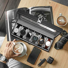 Carica l'immagine nel visualizzatore di Gallery, Procase Scatola Porta Orologi per 6 con Coperchio In Vetro,... - Ilgrandebazar