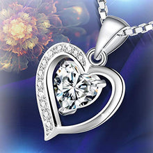 Carica l'immagine nel visualizzatore di Gallery, Amilril Collana con Ciondolo Cuore Donna, Argento Sterling 925 5A... - Ilgrandebazar