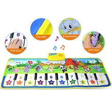 Carica l'immagine nel visualizzatore di Gallery, Tappeto Musicale Bambini, BelleStyle Bambino Piano Playmat Strumento Blu - Ilgrandebazar