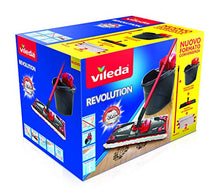 Carica l'immagine nel visualizzatore di Gallery, Vileda Revolution Sistema Lavapavimenti con Secchio, Strizzatore e Piastra, con 2 Panni in Microfibra, Nero/Rosso