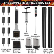 Carica l'immagine nel visualizzatore di Gallery, grilljoy Ensemble Barbecue, 24 pcs Accessori in Acciaio Inox acciaio/inox