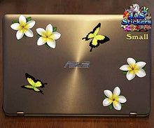 Carica l'immagine nel visualizzatore di Gallery, Plumeria frangipani bianca a fiore singolo + adesivi per auto piccoli... - Ilgrandebazar
