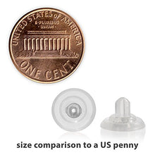 Carica l'immagine nel visualizzatore di Gallery, Universal EZback Supporti Orecchini in Silicone Grande - 1 Paio, Argento 925 - Ilgrandebazar