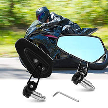 Carica l'immagine nel visualizzatore di Gallery, Yizhet Universale 7/8" 22mm Specchio Moto, Retrovisore CNC Alluminio Nero - Ilgrandebazar