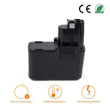 Carica l'immagine nel visualizzatore di Gallery, POWERGIANT 9.6V 3.0AH NiMH Batteria per Bosch GSB 9.6VES-2, Nero