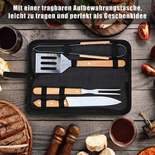 Carica l'immagine nel visualizzatore di Gallery, EKKONG 4 Pezzi Set Utensili Barbecue, Accessori Barbecue in Acciaio 4pcs