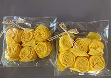 Carica l'immagine nel visualizzatore di Gallery, Tovaglioli Rosa in giallo, set da 12, per la compleanno, matrimono. - Ilgrandebazar
