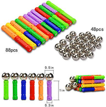 Carica l'immagine nel visualizzatore di Gallery, Morkka Bastoncini magnetici, magnetici e Sfere 136PCS, 136PCS