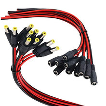Carica l'immagine nel visualizzatore di Gallery, Yeung Qee 10 maschio 10 femmina 2.1 mm x 5.5 DC treccia cavo con...