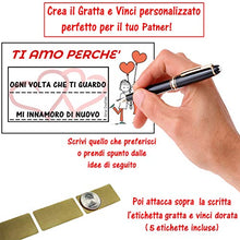 Carica l'immagine nel visualizzatore di Gallery, Gratta E Vinci Personalizzato Degli Innamorati Horus Ti Amo Perchè 2 - Ilgrandebazar