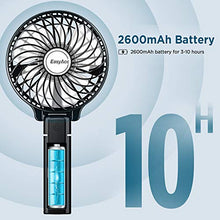 Carica l'immagine nel visualizzatore di Gallery, EasyAcc  EasyULT  Mini Ventilatore Portatile USB, 2600mAh Batteria 2600mah, Nero