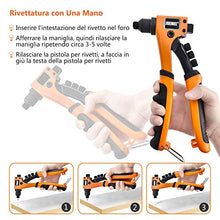 Carica l'immagine nel visualizzatore di Gallery, Rivettatrice Manuale, JUEMEL Pistola per Rivetti con 4 Teste... - Ilgrandebazar