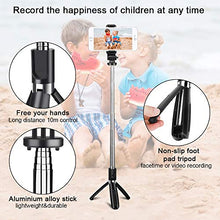 Carica l'immagine nel visualizzatore di Gallery, CHUER Bastone Selfie Wireless, 100CM Stick Treppiede Bianco