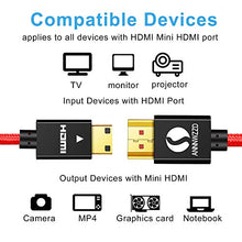 Carica l'immagine nel visualizzatore di Gallery, Linkinperk Cavo ad alta velocità mini HDMI su 1.4 a/2.0 con 2M, red