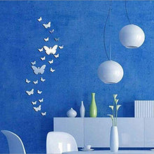 Carica l'immagine nel visualizzatore di Gallery, SwirlColor 30PCS Farfalla Combinazione 3D Specchio Wall Stickers Home Argento - Ilgrandebazar