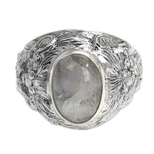 Carica l'immagine nel visualizzatore di Gallery, NOVICA Uomo Anello in Argento Sterling di Pietra Luna Arcobaleno - Ilgrandebazar
