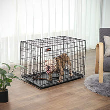 Carica l'immagine nel visualizzatore di Gallery, FEANDREA Gabbie per Cuccioli Cane Metallo Gabbia 91 x 58 x 64 cm, nero