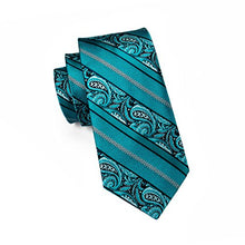 Carica l'immagine nel visualizzatore di Gallery, Hi-Tie Cravatta classica da uomo con gemelli e pochette - Ilgrandebazar