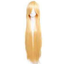 Carica l'immagine nel visualizzatore di Gallery, Parrucca Donna Gialla Scura Lunga con Frangia 100cm 100cm, Giallo Scuro - Ilgrandebazar