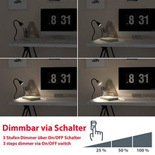 Carica l'immagine nel visualizzatore di Gallery, Lampada LED da tavolo con morsetto dimmerabile, include lampadina 5W Nero - Ilgrandebazar