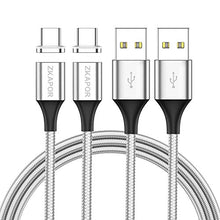 Carica l'immagine nel visualizzatore di Gallery, ZKAPOR Magnetico Cavo USB [2Pezzi, 1m] Connettore USB-C