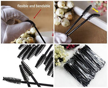 Carica l'immagine nel visualizzatore di Gallery, JZK 120 Applicatore mascara monouso scovolino pennello pieghevole nero 120x