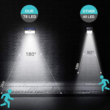Carica l'immagine nel visualizzatore di Gallery, Luci Solari Esterno, HETP 78 LED Super Luminosa Lampada Solare con Sensore...