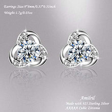 Carica l'immagine nel visualizzatore di Gallery, Amilril Orecchini Donna, Argento Sterling 925 con Zirconi Cubici, Regali per... - Ilgrandebazar