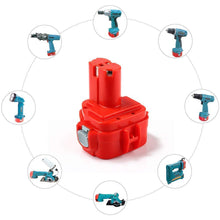 Carica l'immagine nel visualizzatore di Gallery, Powayup 12V 3.0Ah 1220 NI-MH Sostituzione per Makita batteria 3.0Ah, Rosso