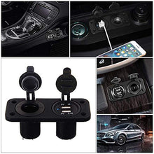 Carica l'immagine nel visualizzatore di Gallery, Gobesty Accendino per Auto Doppia USB, Adattatore accendisigari con 2...