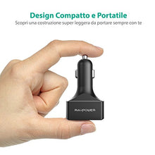 Carica l'immagine nel visualizzatore di Gallery, RAVPOWER Caricabatterie Auto Quick Charge 3.0 Caricatore in Alluminio da 54W...