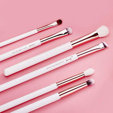 Carica l'immagine nel visualizzatore di Gallery, Jessup 15Pz Bianco perla/Oro rosa Set di pennelli per trucco professionale...