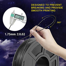 Carica l'immagine nel visualizzatore di Gallery, TPU 3D Printer Filament 1.75mm, Dimensional Accuracy +/- Black 1.75mm